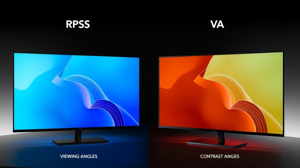 사용자의 시청 환경에 따라 IPS와 VA 패널 중 하나를 선택하는 가이드라인 이미지